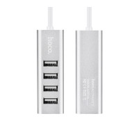 USB-хаб HOCO HB1 4USB Line machine Silver (Колір Silver) - фото № 2