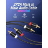 Кабель Vention 2RCA Male to Male Audio Cable 3M Black Metal Type (VAB-R06-B300) - зображення 7