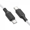 Кабель HOCO X90 Cool 60W silicone charging data cable for Type-C to Type-C White (6931474788474) - зображення 2