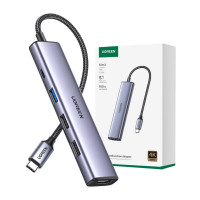 USB-хаб UGREEN USB-C Multifunction Adapter (Цвет Серый) - фото № 2