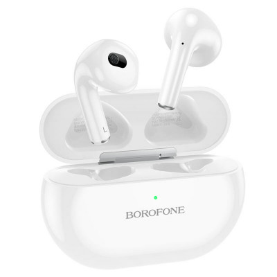 Навушники BOROFONE BW09 Sound rhyme true wireless BT headset Ceramic White (BW09CW) - изображение 1