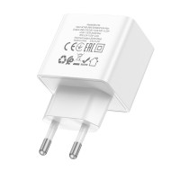 Мережевий зарядний пристрій BOROFONE BAS13A Erudite single port PD20W charger(EU) White (Колір Білий) - фото № 4