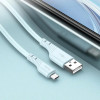 Кабель HOCO X97 Crystal color silicone charging data cable Micro light blue (6931474799845) - зображення 4