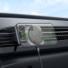 Тримач для мобiльного з БЗП HOCO HW15 Speed magnetic wireless fast charging car holder(air outlet) Black Metal Gray - изображение 8