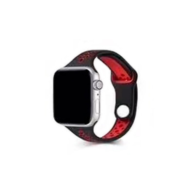 Ремінець для годинника Apple Watch Small Waist two colors 42/44/45/49mm Black-Red - зображення 1