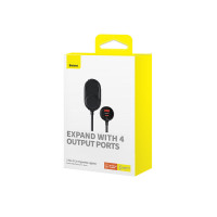Автомобільний зарядний пристрій Baseus High Efficiency Pro 1-for-2 Car Cigarette Lighter 30W Cosmic Black (Цвет Cosmic-Black) - фото № 2