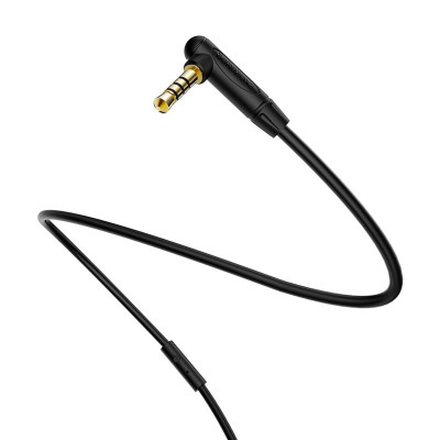 Аудiо-кабель BOROFONE BL5 audio AUX cable 1m, with microphone Black - изображение 1