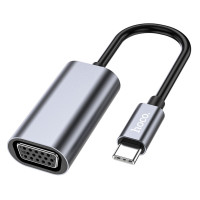 Кабель-перехiдник HOCO UA21 Origin Type-C to VGA converter Metal Gray (Колір Metal Gray), Атикул k33085 |  купить на VILKI.NET - фото № 1