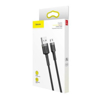 Кабель Baseus Cafule Cable USB For Micro 2.4A 1m Gray+Black (Колір Темно-серый) - фото № 6