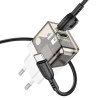 Мережевий зарядний пристрій BOROFONE BA80A Scenery PD20W+QC3.0 charger set(Type-C to Type-C) Transparent Black (Transparent-Black)- № 3