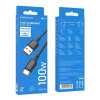 Кабель BOROFONE BX93 Super power 100W charging data cable Type-C Black (7073)- № 5