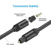 Аудіокабель Vention Optical Fiber Audio Cable 3M Black (BAEBI) (Черный)- № 4
