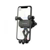 Автотримач для телефона BOROFONE BH18 Journey series in-car phone holder, carbon fiber pattern durable (Колір 7073) - фото № 2