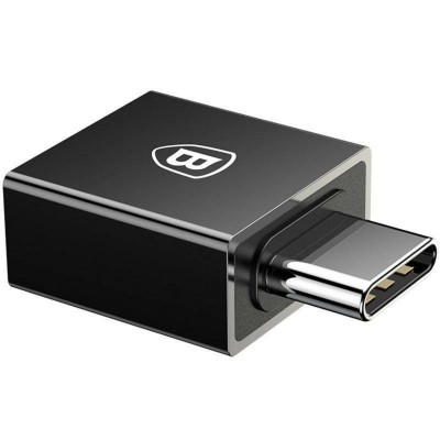 Адаптер Baseus Exquisite Type-C Male to USB Female Adapter Converter Black - изображение 1