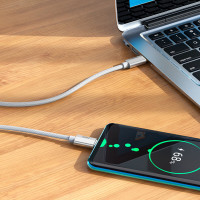 Кабель HOCO U134 Primero 240W charging data cable Type-C to Type-C (L=1.8M) Gray (Цвет Gray) - фото № 5
