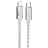 Кабель HOCO U134 Primero 240W charging data cable Type-C to Type-C (L=1.8M) Gray