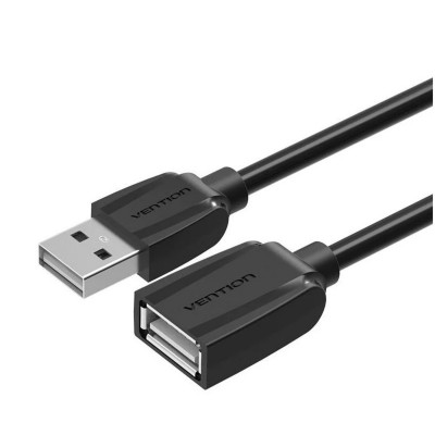 Кабель Подовжувач Vention USB2.0 Extension Cable 1M Black (VAS-A44-B100) - изображение 1
