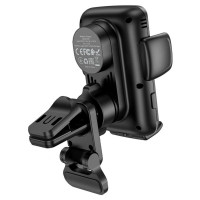 Тримач для мобільного з БЗП HOCO S35 Smart alignment wireless charging car holder Black (Цвет Черный) - фото № 4