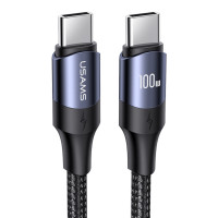 Кабель Usams US-SJ524 U71 Type-C To Type-C 100W PD Fast Charging & Data Cable 1.2m black (Цвет Черный), Атикул k52360 |  купить на VILKI.NET - фото № 1