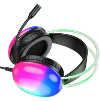 Навушники HOCO W109 Plus Rich USB7.1 channel gaming headphones Black (Цвет Черный) - фото № 4