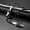 Кабель BOROFONE BX79 Type-C to iP 3A, 20W, 1m,, silicone, silicone connectors, Black (Черный)- № 2