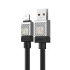 Кабель Baseus CoolPlay Series Fast Charging Cable USB to iP 2.4A 1m Black (7073)- № 5