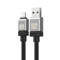 Кабель Baseus CoolPlay Series Fast Charging Cable USB to iP 2.4A 1m Black (Цвет 7073) - фото № 5