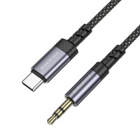 Перехідник BOROFONE BL24 Graceful digital audio conversion cable Type-C Metal Grey (Цвет Metal Gray) - фото № 3