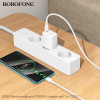 Мережевий зарядний пристрій BOROFONE BN28 Fuente single port PD30W charger set (C to C) (EU) White (Білий)- № 8