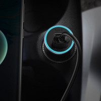 Автомобільний зарядний пристрій Baseus Golden Contactor Pro Dual Fast Charger Car Charger C+C 40W Blue  - фото № 7