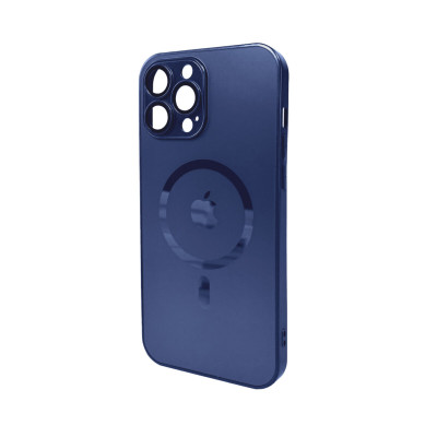 Чохол для смартфона AG Glass Matt Frame Color MagSafe Logo for Apple iPhone 13 Pro Max Navy Blue (AGMattFrameMGiP13PMDBlue) - изображение 1