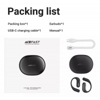 Бездротові навушники ACEFAST FA002 ACEFIT Air wireless earbuds Black (Колір 7073) - фото № 7