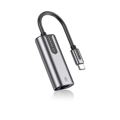 Адаптер Vention USB-C to Gigabit Ethernet Adapter 0.15M Grey Aluminium Alloy Type (CFNHB) - зображення 2