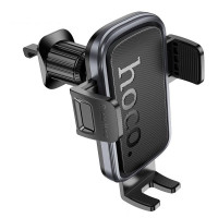 Автотримач для телефона HOCO H78 Vista push-type car holder (air outlet) Black Metal Gray (Колір Black Metal Gray) - фото № 3