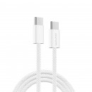Кабель WUW-X200 Type-C to Type-C PD 60W white