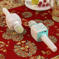 Портативна колонка HOCO BK5 Cantando karaoke microphone Blue (Цвет 7072) - фото № 6