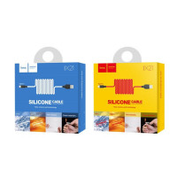 Кабель HOCO X21 USB to Type-C 2A, 1m, silicone, TPE connectors, Black+White (Цвет Черный) - фото № 3