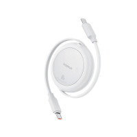 Кабель Baseus Free2Pull Mini Charging Cable USB-C to USB-C 60W 1m Moon White (Колір Moon White) - фото № 3