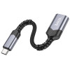 Кабель-перехідник HOCO UA24 Type-C male to USB female 3.0 converter Metal Gray - изображение 3