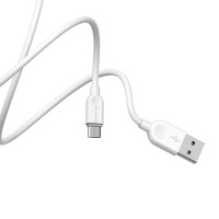 Кабель BOROFONE BX14 USB to Micro 2.4A, 3m, PVC, TPE connectors, White (Цвет 7068) - фото № 5