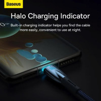 Кабель Baseus Glimmer Series Fast Charging Data Cable Type-C to Type-C 100W 1m Blue (Колір Синий) - фото № 7