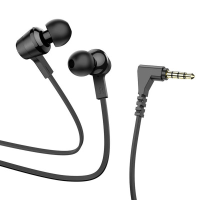 Навушники HOCO M86 Oceanic universal earphones with mic Black - изображение 1