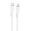 Кабель HOCO X97 Crystal color silicone charging data cable iP white