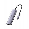 Хаб UGREEN CM252 USB-C to 3xUSB 3.0+RJ45+USB-C Multifunction Adapter (UGR-60718) (UGR-60718)