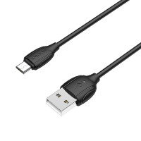 Кабель BOROFONE BX19 USB to Micro 2.4A, 1m, PVC, TPE connectors, Black (Цвет 7073) - фото № 2