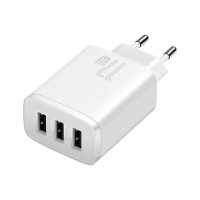 Мережевий зарядний пристрій Baseus Compact  Charger 3U 17W EU White (Колір Белый) - фото № 2