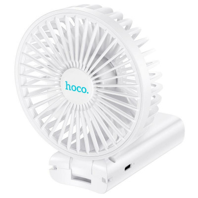 Вентилятор ручной складной HOCO F15 Белый (6931474797551) - изображение 4