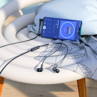 Навушники HOCO M86 Oceanic universal earphones with mic Black - изображение 3