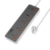 Мережевий подовжувач HOCO AC14A Rico 5-position socket(PD30W/1C3A) Black (7073)- № 2