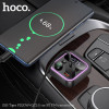 АЗП з FM-модулятором HOCO E85 Tiger PD20W+QC3.0 car BT FM transmitter Black (7073)- № 6
